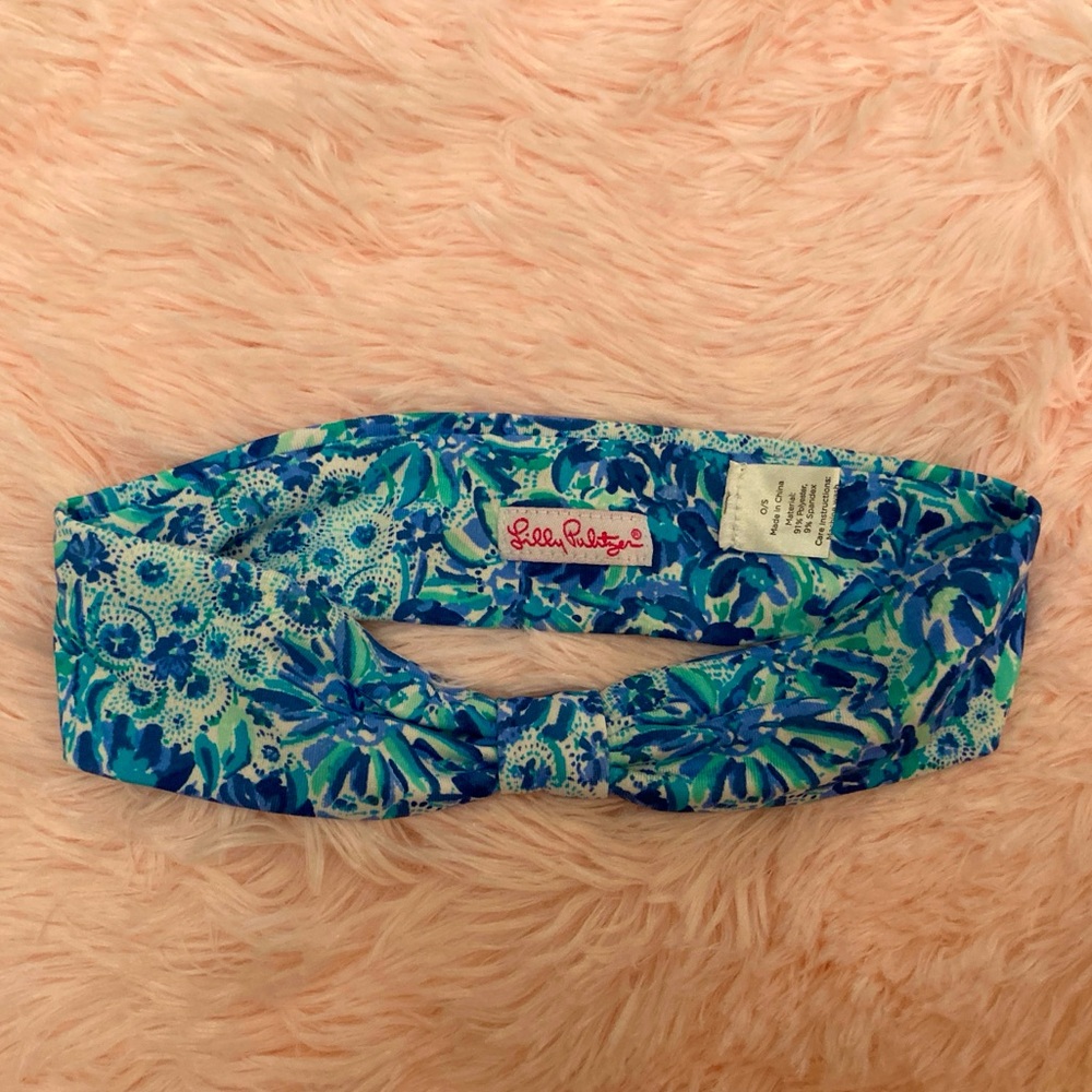 Lilly Pulitzer Headband High Maintenance NWOT Iris blue lion print